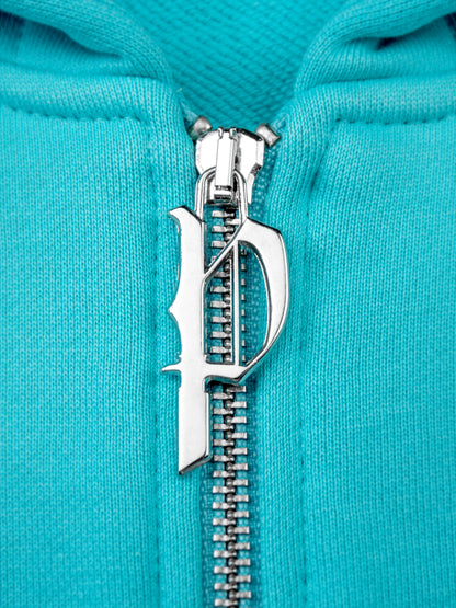 Zip-Hoodie Tiffanyblau